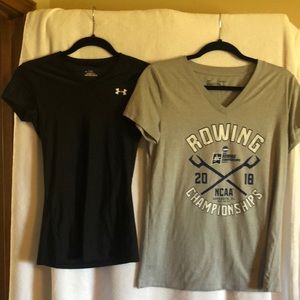 Under Armour 2 heat gear short sleeve shirts